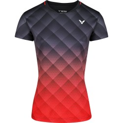 Victor T-shirt T-14100 C Women Black Red