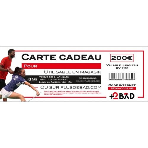 Chèque Cadeau 200€