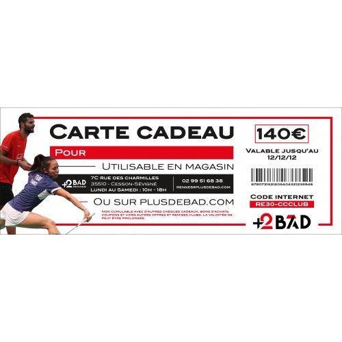 Chèque Cadeau 140€