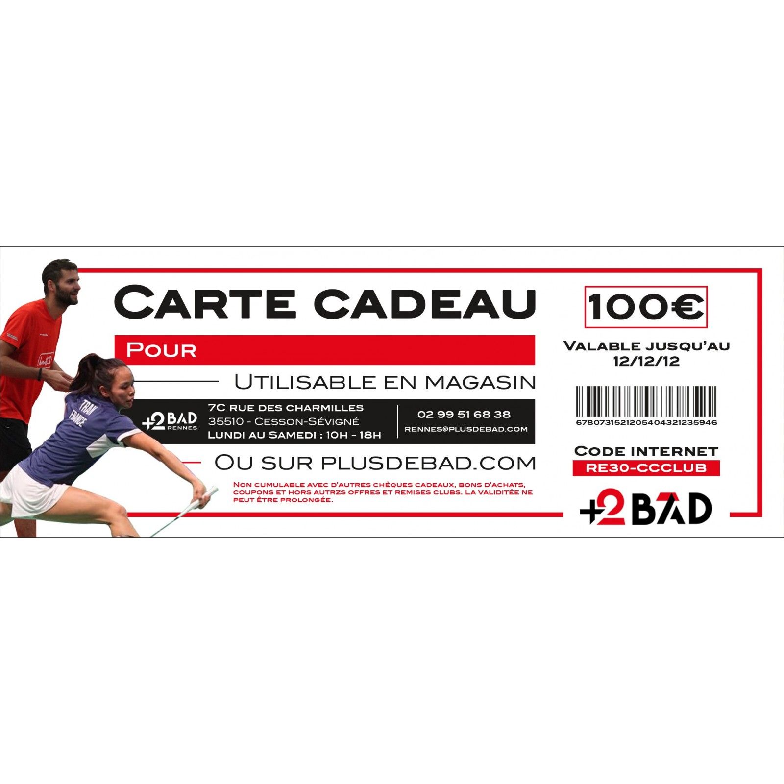 Chèque Cadeau 100€