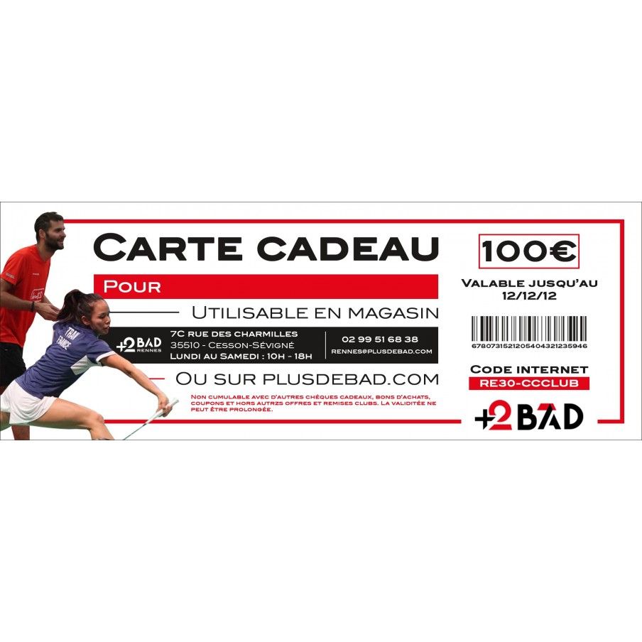 Chèque Cadeau 100€ Chèque Cadeau 100€