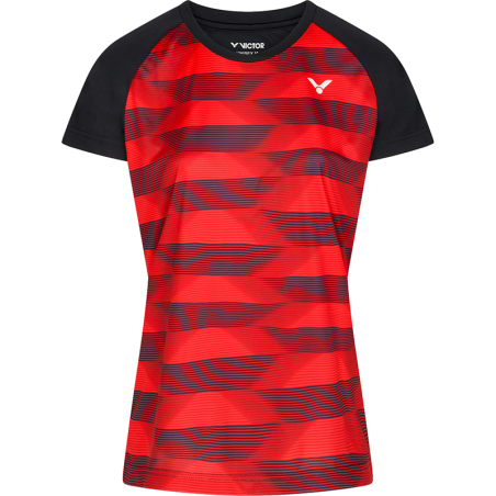 Victor T-Shirt T-34102 CD Women Black Red