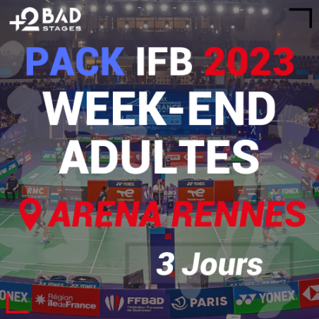 Packs IFB 2023 +2Bad 3 jours Packs IFB 2023 +2Bad 3 jours