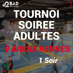 Tournois de badminton loisir chez +2Bad Rennes