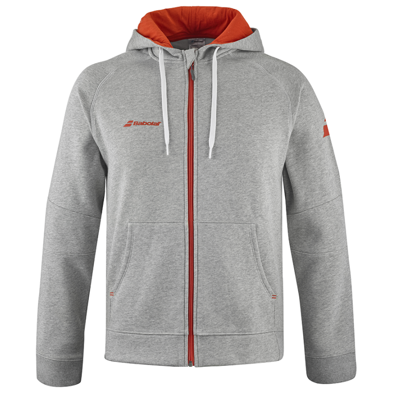 Babolat Exercise Hood Jacket Men Heather Grey