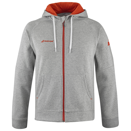 Babolat Exercise Hood Jacket Men Heather Grey