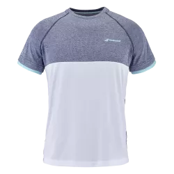 Babolat Play Crew Neck Tee Men White Blue