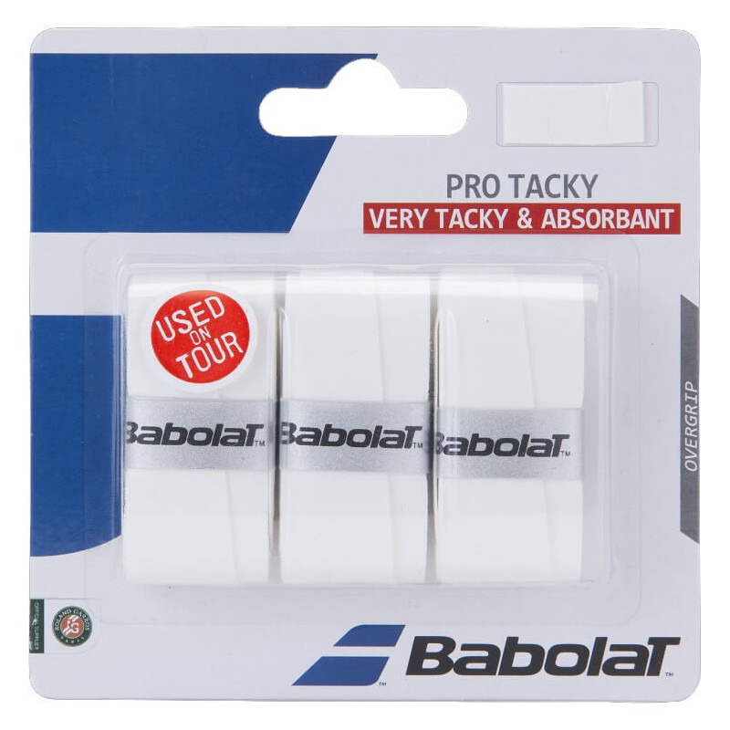 Babolat Pro Tacky Surgrip Blanc x3