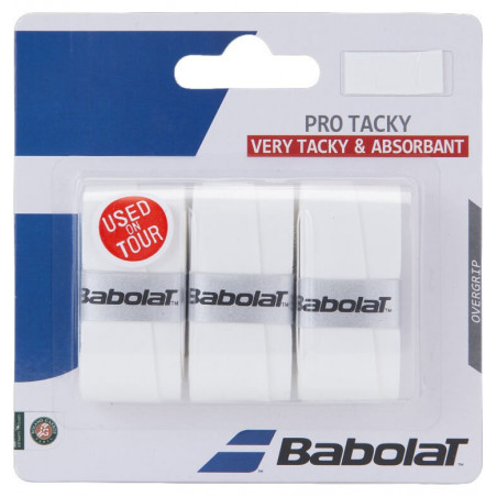 Babolat Pro Tacky Surgrip Blanc x3 Babolat Pro Tacky Surgrip Blanc x3
