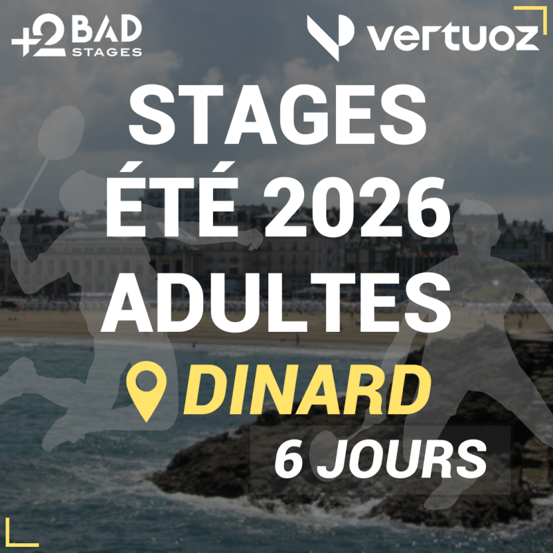 Stage badminton adultes Dinard été 2026