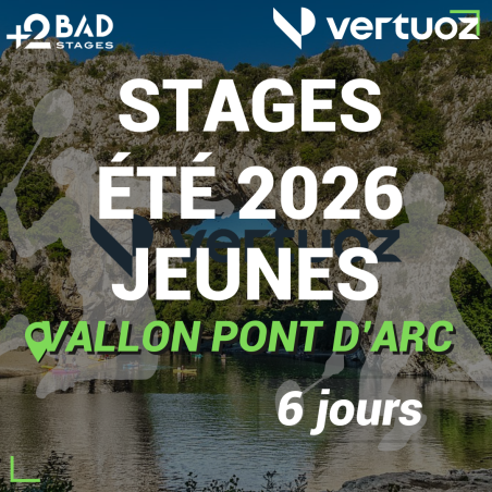Stage Badminton Jeunes Vallon-Pont-d'Arc Été 2026