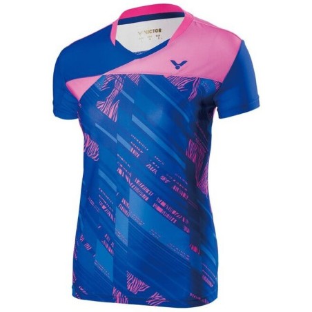 Victor Tee Shirt Women 71000 Blue Pink Victor Tee Shirt Women 71000 Blue Pink