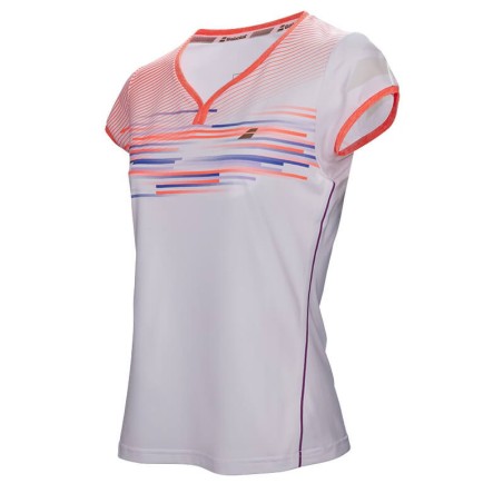 Babolat Cap Sleeve Top Women Blanc Babolat Cap Sleeve Top Women Blanc