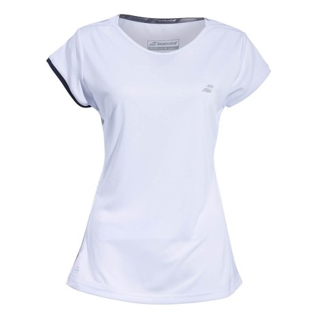 Babolat Cap Sleeve Top Women 2019 White Silver Babolat Cap Sleeve Top Women 2019 White Silver