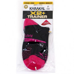 Karakal Socks X2 Trainer Invisible Black Pink